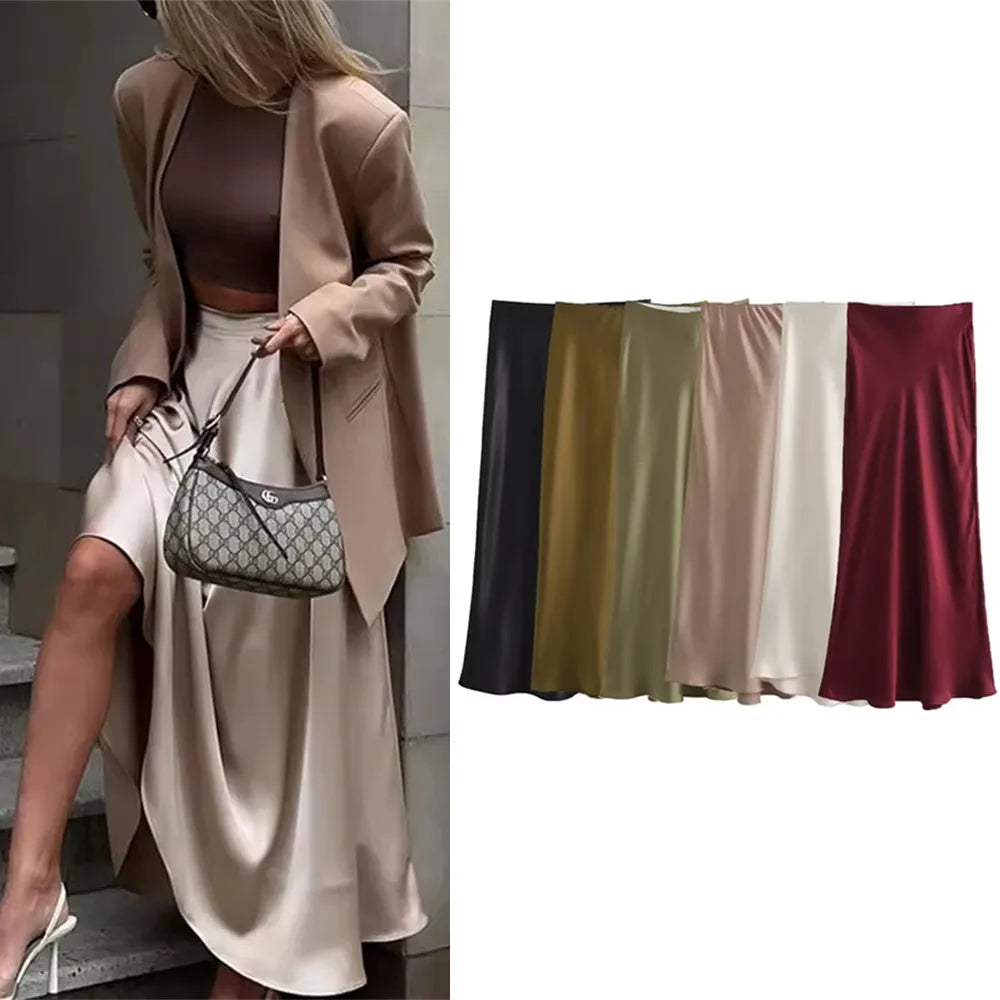 High Waist Long Skirts