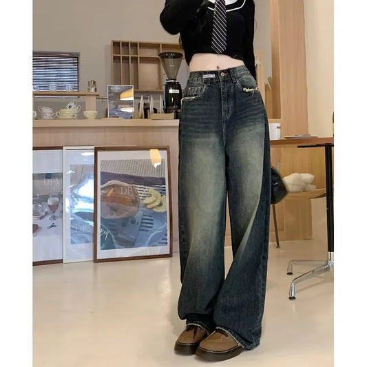 Women Loose Wide Leg Jeans