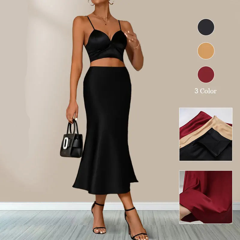 Elegant Skirt Solid Long